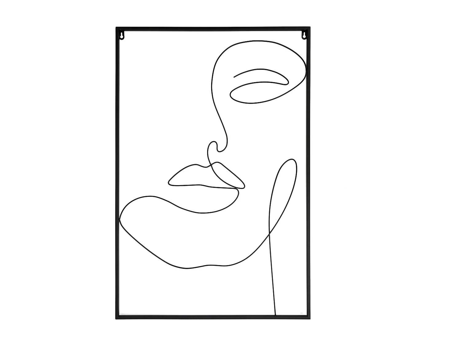 Tableau Filaire Visage 60x90cm Noir