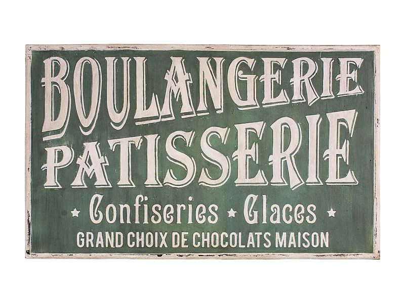 Plaque décorative en fer Commerce 122.5 x 74 cm Boulangerie