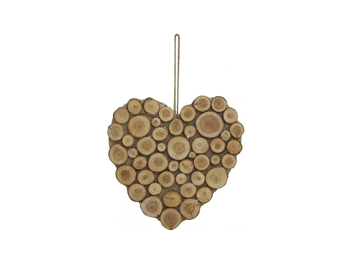 Coeur à suspendre en bois Grand