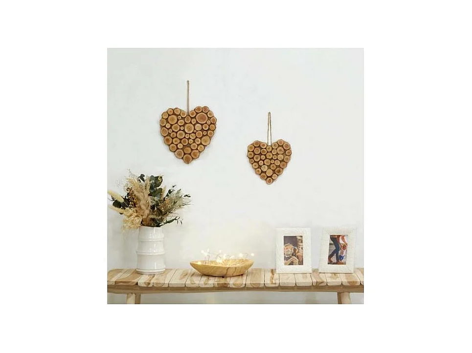 Coeur à suspendre en bois Grand