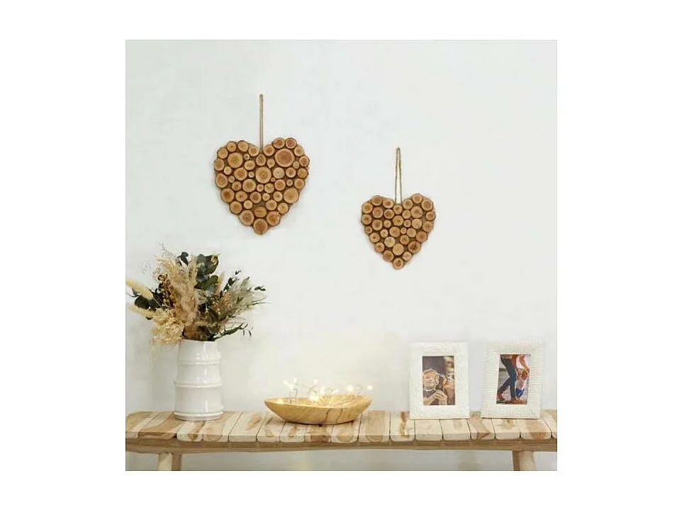 Coeur à suspendre en bois Grand