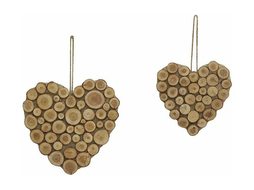 Coeur à suspendre en bois Grand