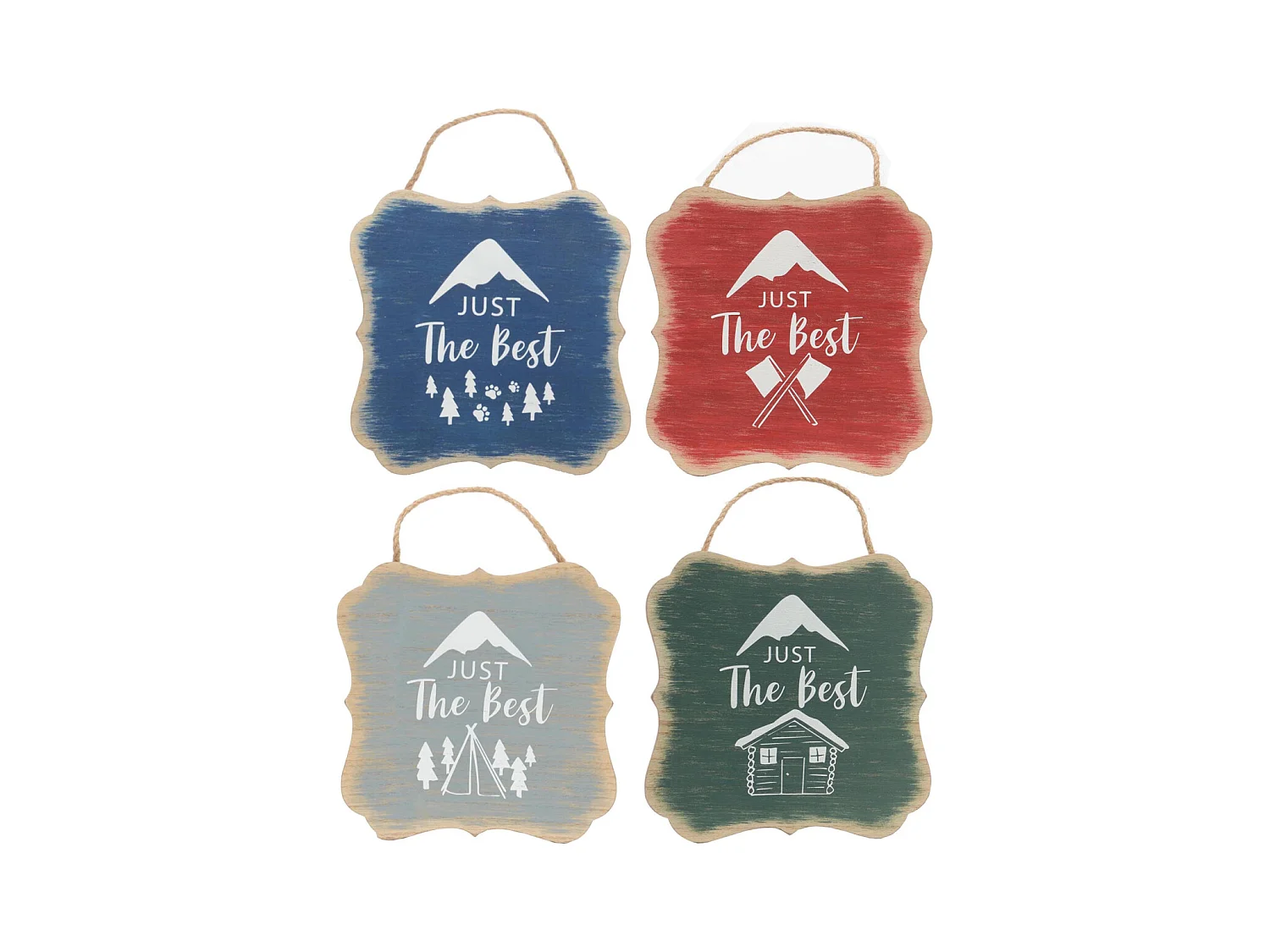 Décorations à suspendre Just the best (Lot de 4)