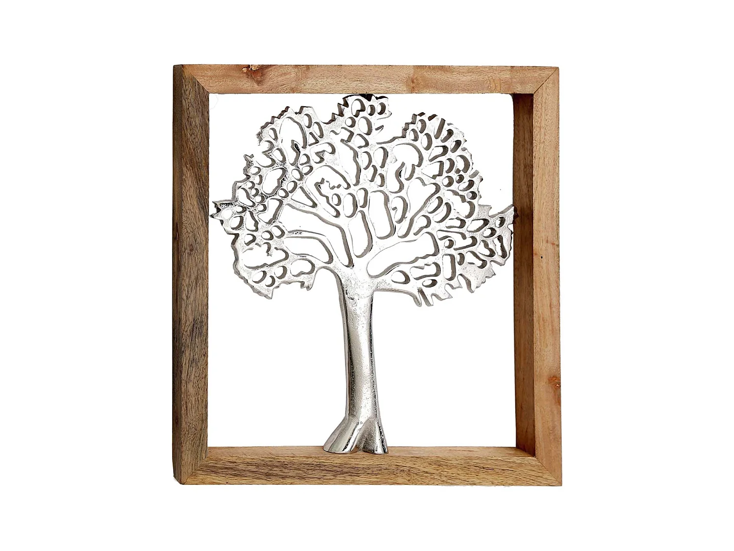 Cadre en bois et aluminium Arbre de vie 37 cm