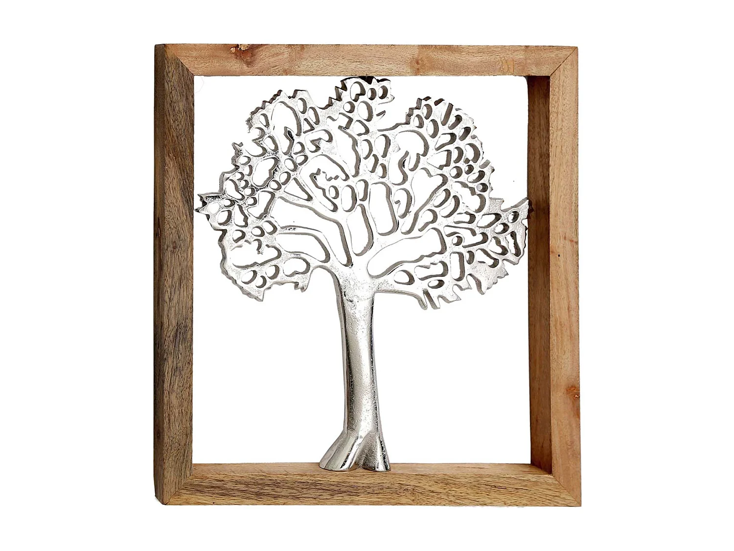 Cadre en bois et aluminium Arbre de vie 37 cm