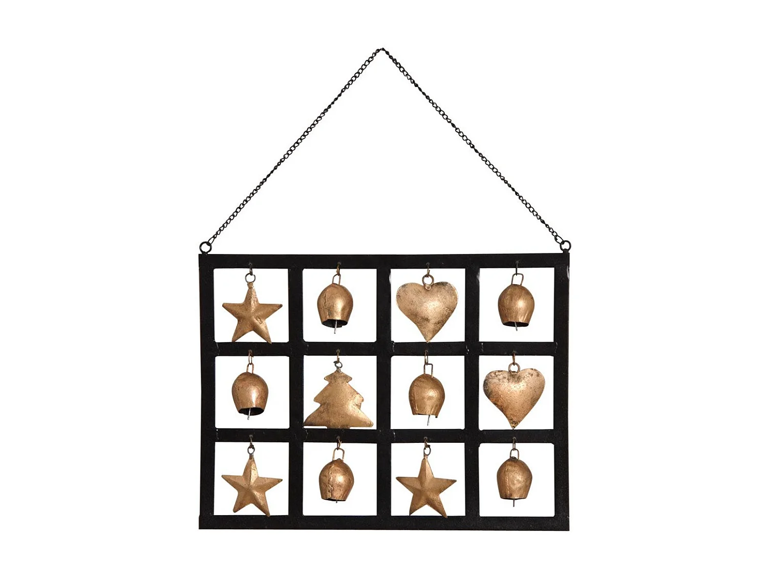 Décoration murale en métal patiné