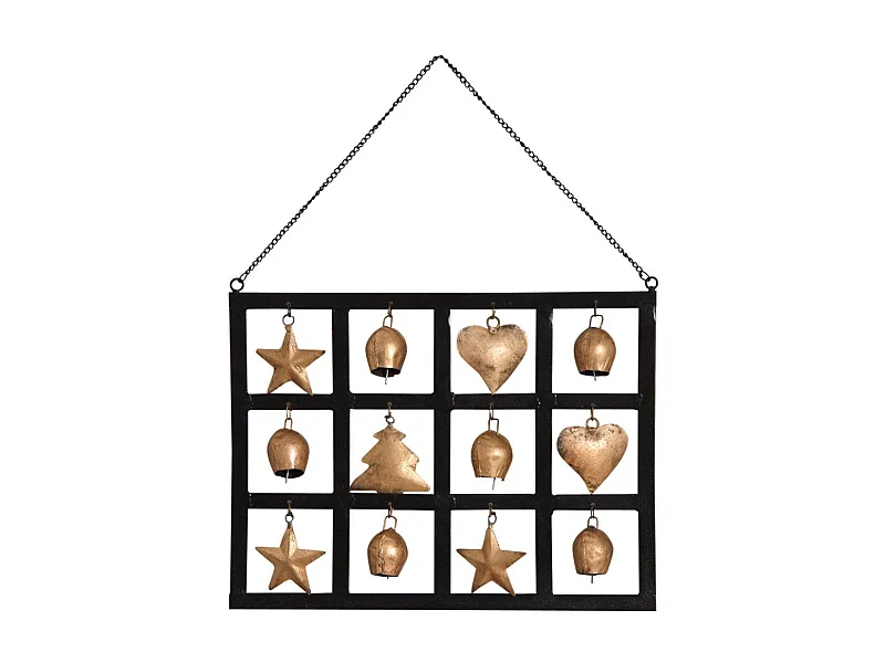 Décoration murale en métal patiné