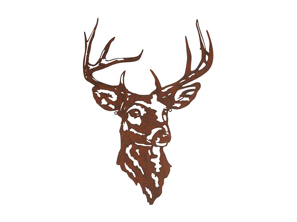 Cerf entier mural en métal – Décoration géométrique découpée