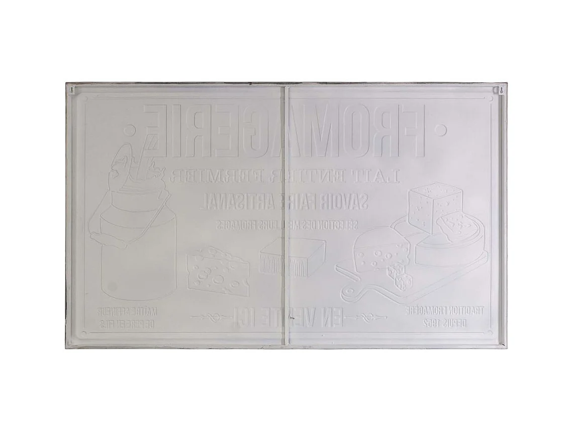 Plaque décorative en fer Commerce 122.5 x 74 cm Fromagerie