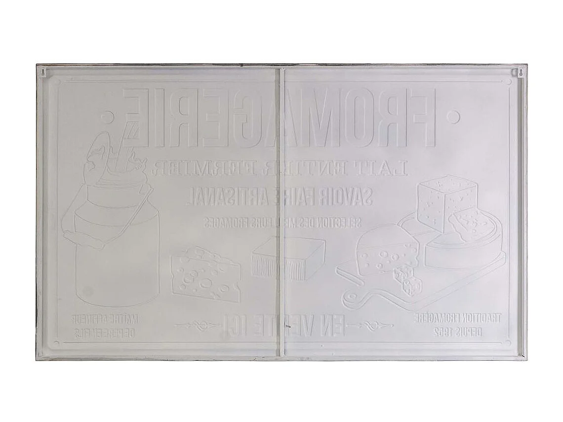 Plaque décorative en fer Commerce 122.5 x 74 cm Fromagerie