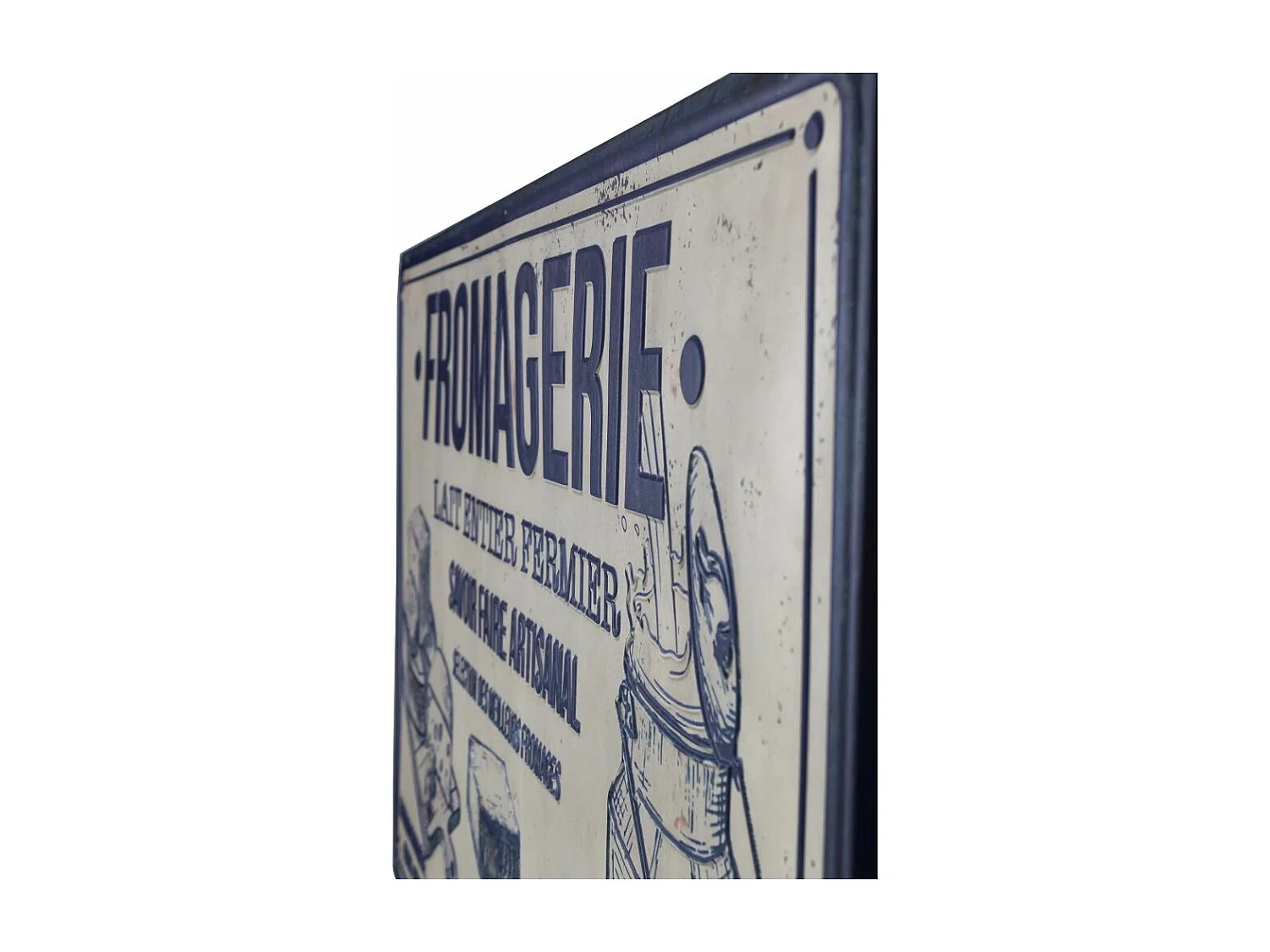 Plaque décorative en fer Commerce 122.5 x 74 cm Fromagerie