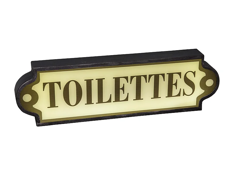 Enseigne lumineuse Toilettes 43 cm