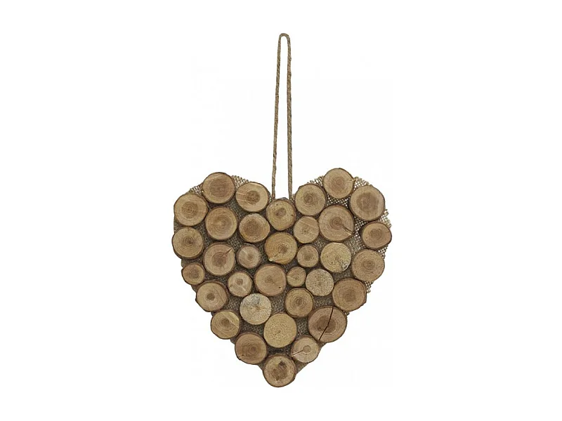 Coeur  à suspendre en bois Petit