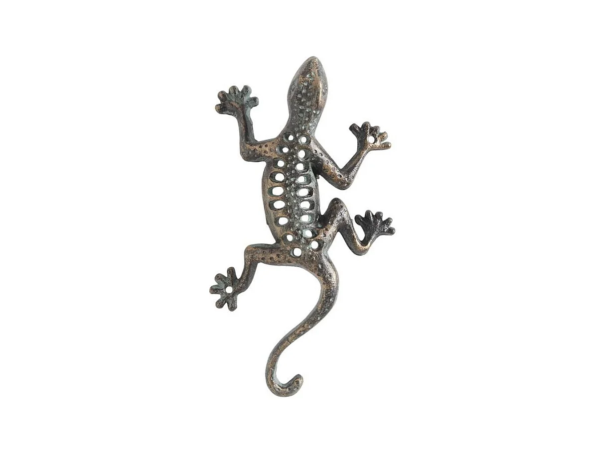 Lézard mural en fonte ajourée