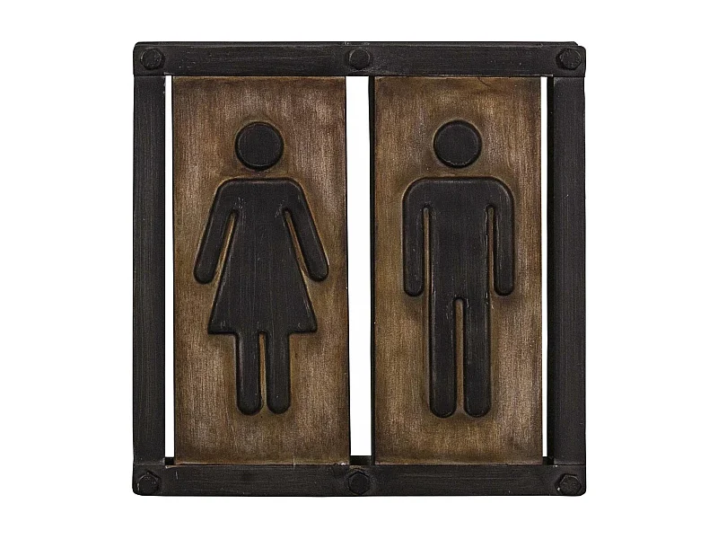 Plaque industrielle Toilettes 21.5 cm