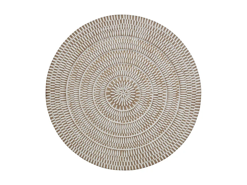 Décoration murale ronde en médium sculpté