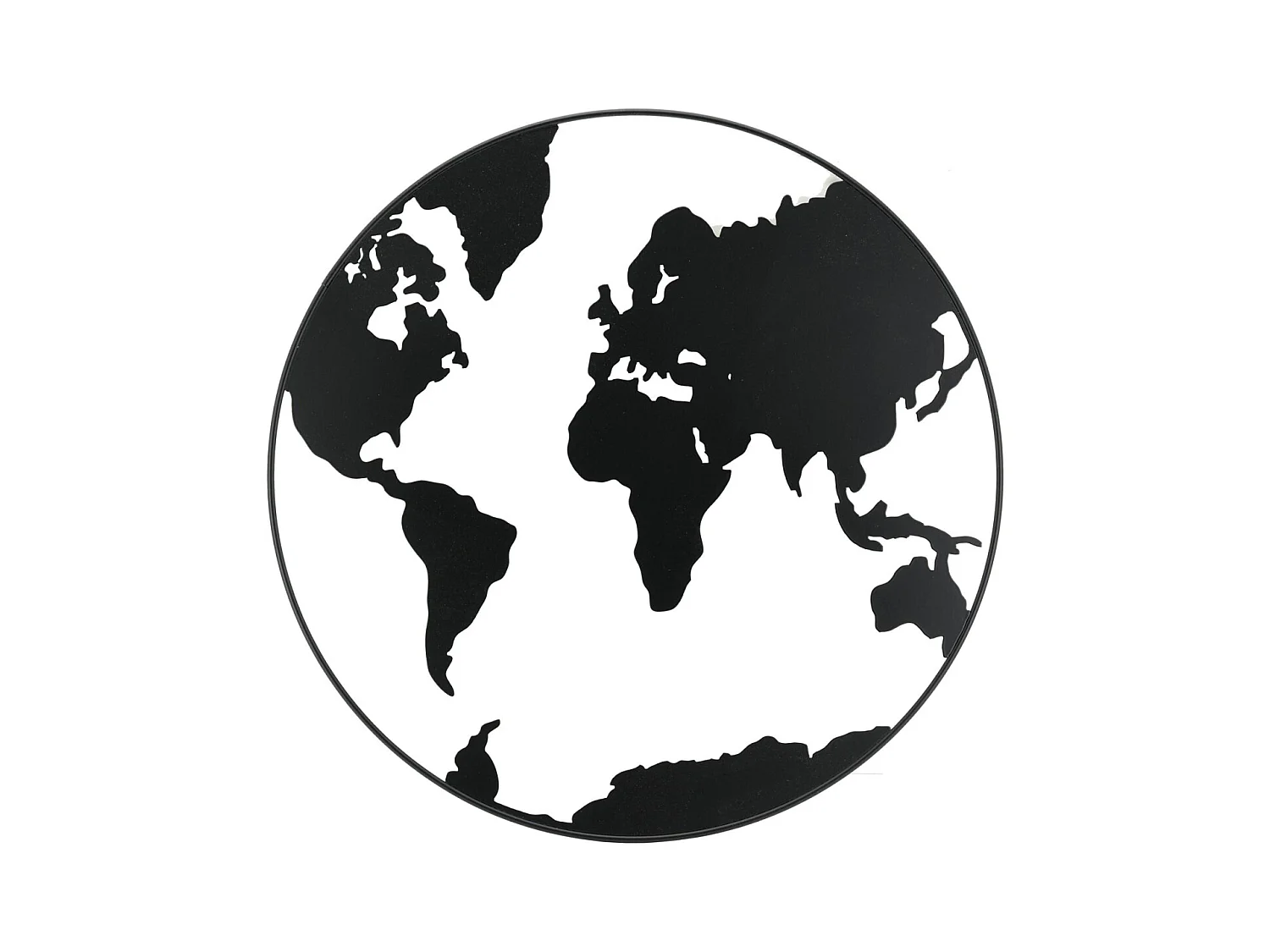 Mappemonde en métal laqué