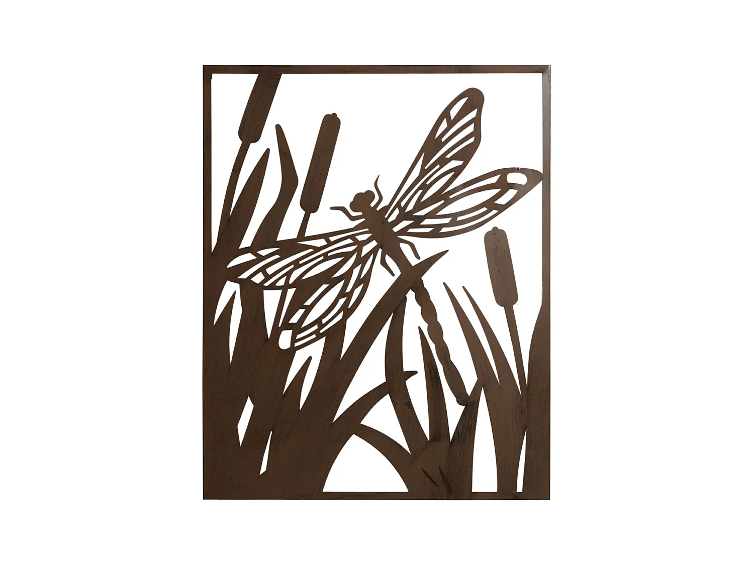 Cadre en métal vieilli libellule