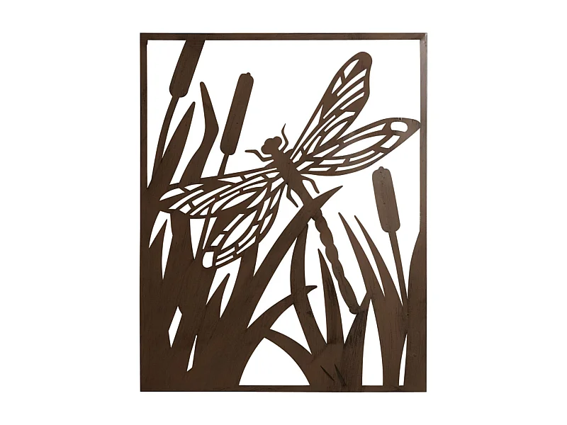 Cadre en métal vieilli libellule