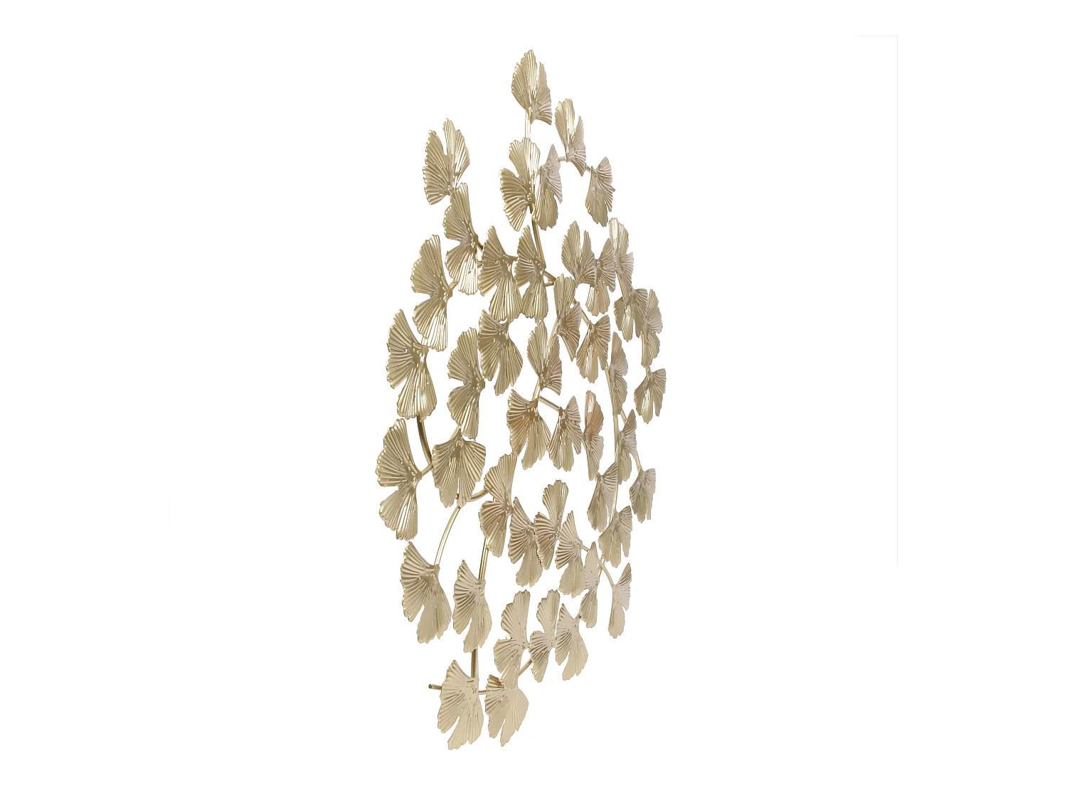 Decoration Murale Fleurs Metal Dore Or