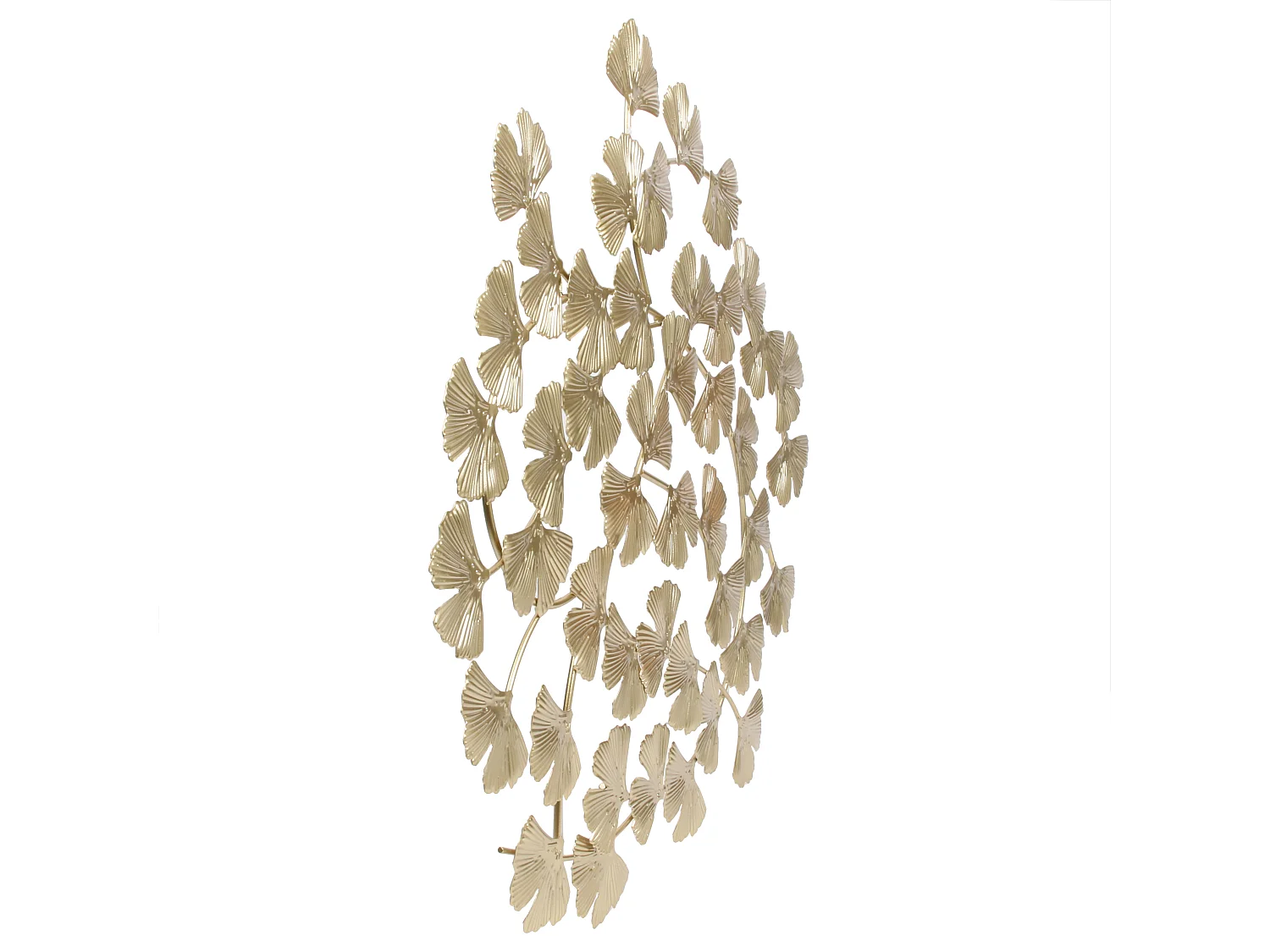 Decoration Murale Fleurs Metal Dore Or