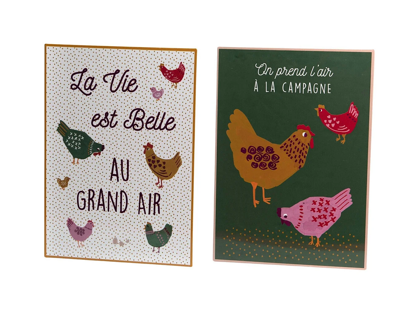 Plaques décoratives en métal Suzie (Lot de 2)