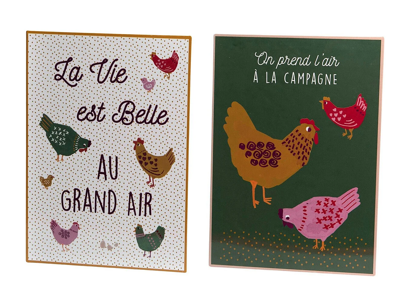 Plaques décoratives en métal Suzie (Lot de 2)