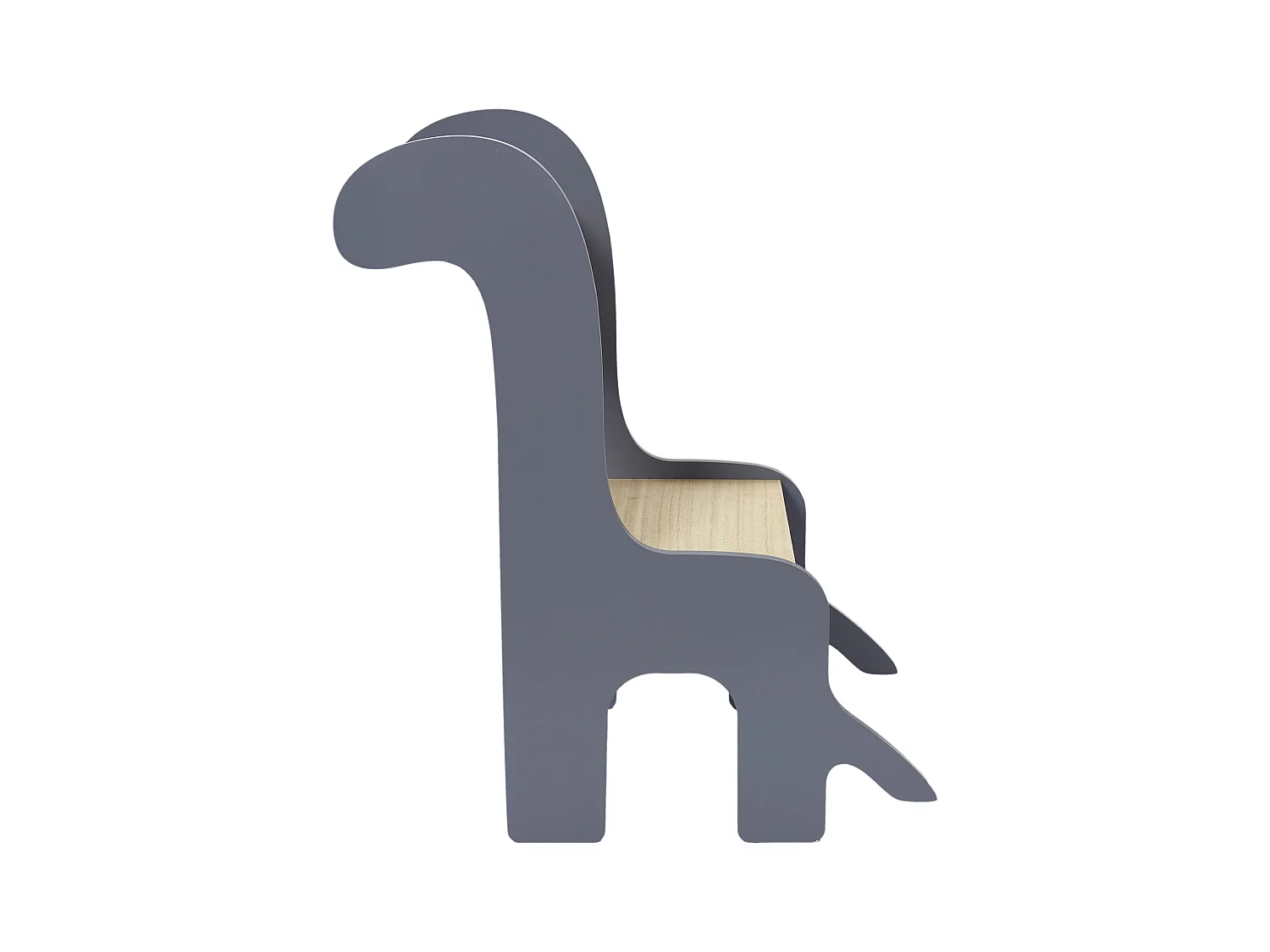 Chaise Enfant Dino Gris, Marron