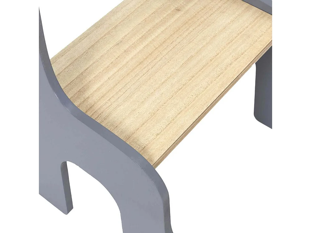 Chaise Enfant Dino Gris, Marron