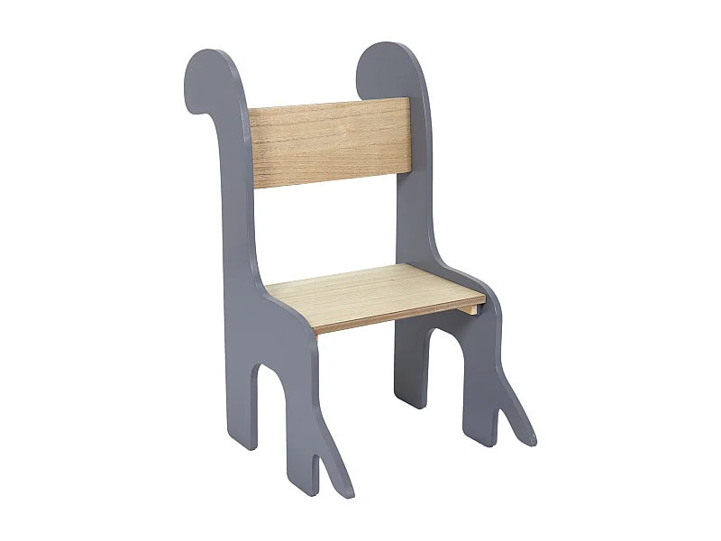 Chaise Enfant Dino Gris, Marron