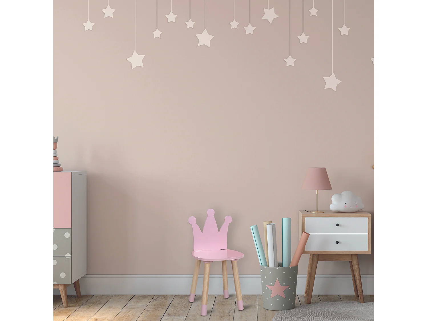 Chaise Couronne Rose Rose