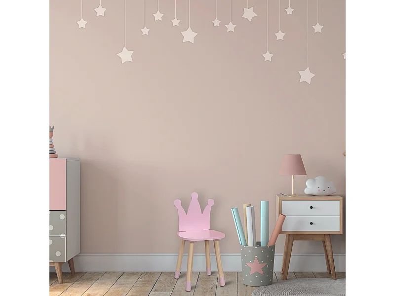 Chaise Couronne Rose Rose