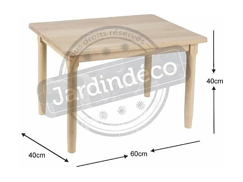 Table enfant en hêtre
