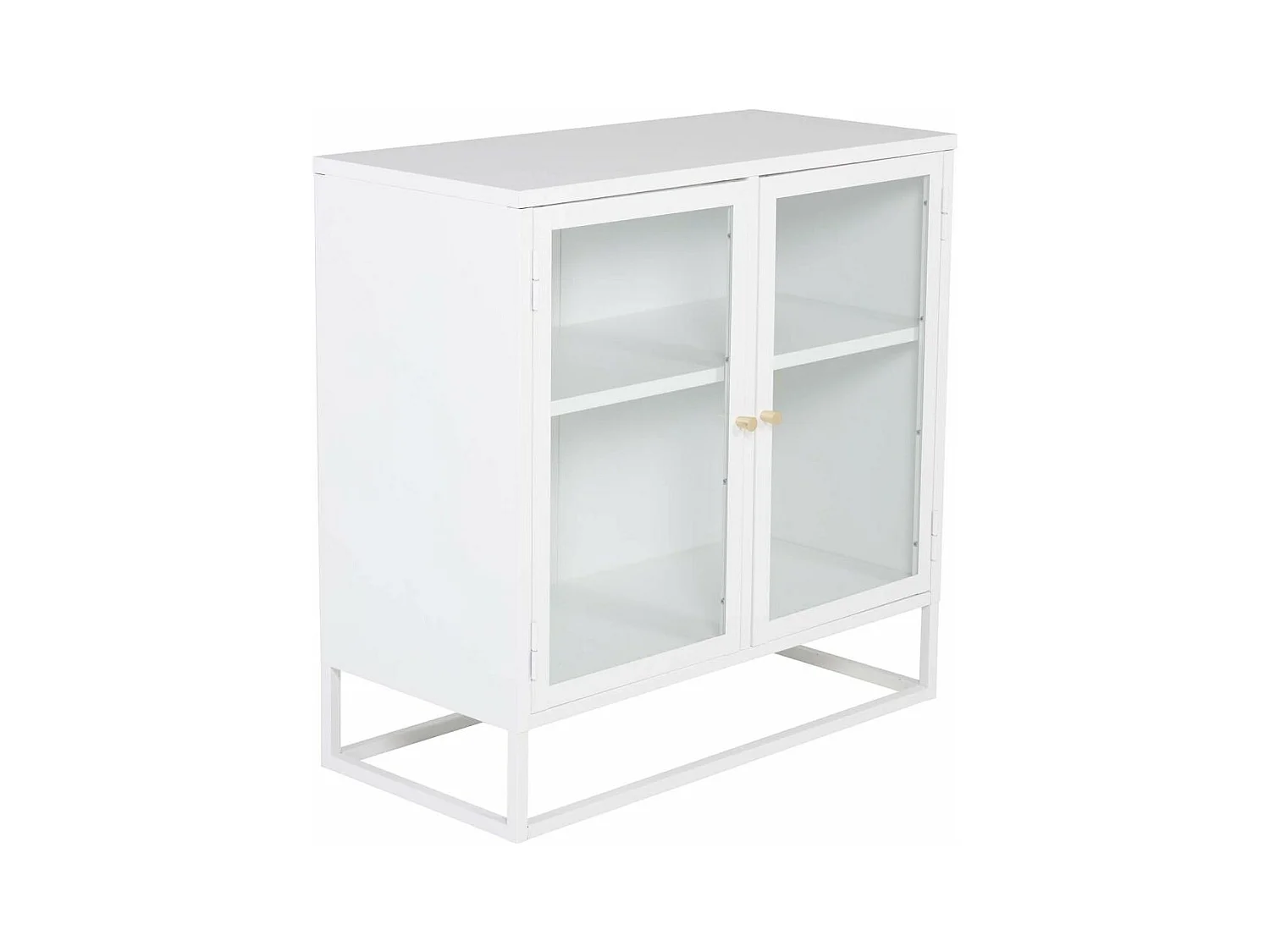 Vitrine 2 Portes "Bakal" 85cm Blanc