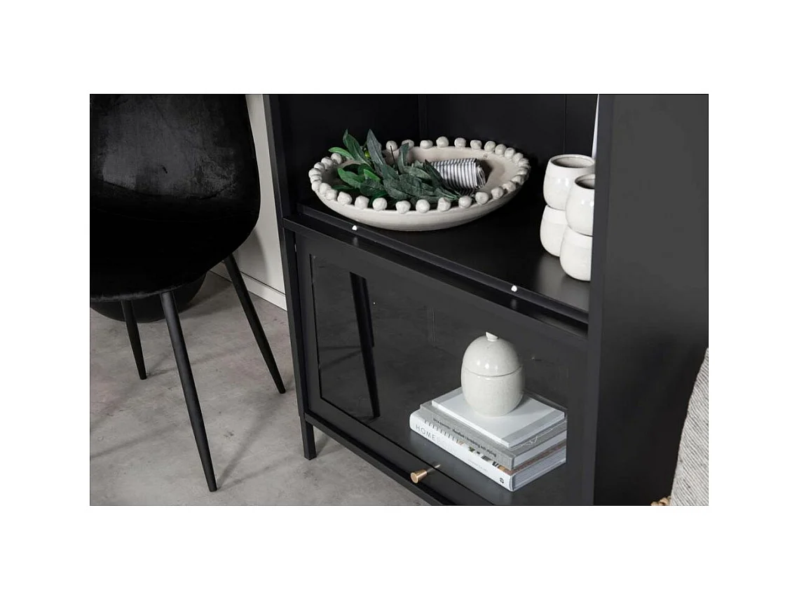 Vitrine 2 Portes "Bakal" 100cm Noir