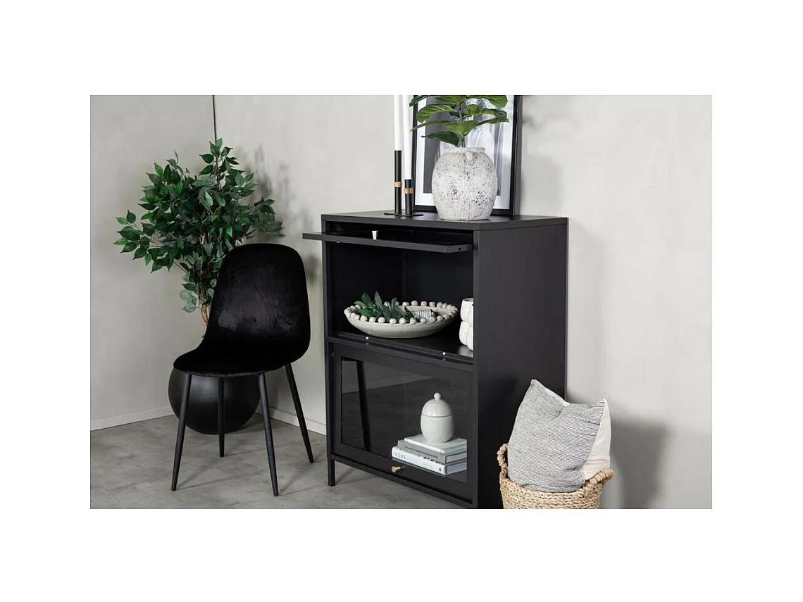 Vitrine 2 Portes "Bakal" 100cm Noir