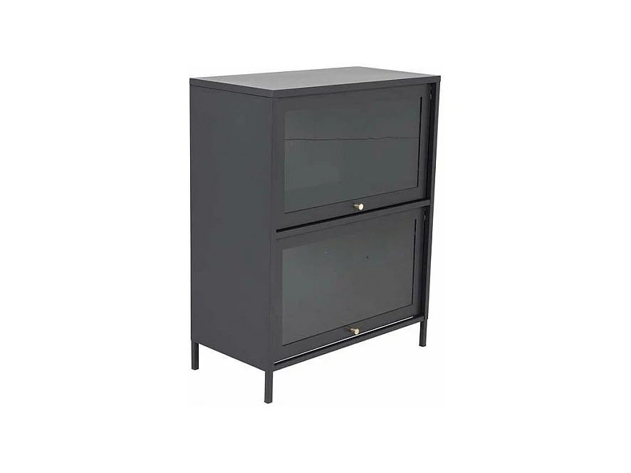Vitrine 2 Portes "Bakal" 100cm Noir