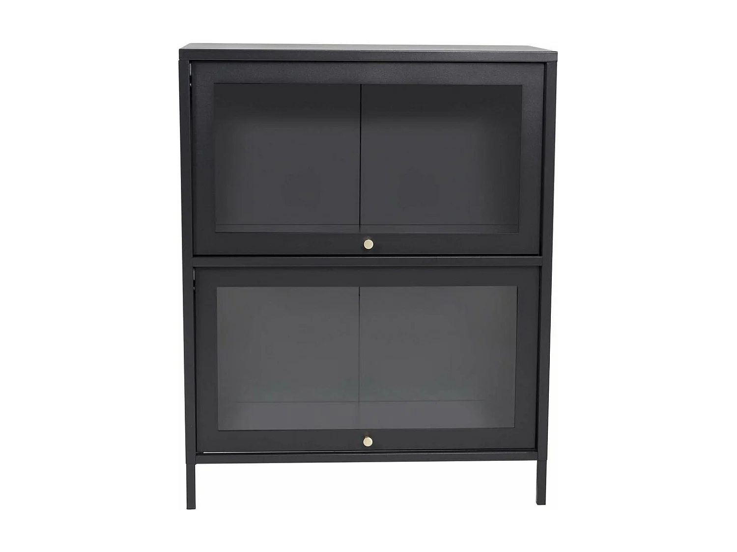 Vitrine 2 Portes "Bakal" 100cm Noir