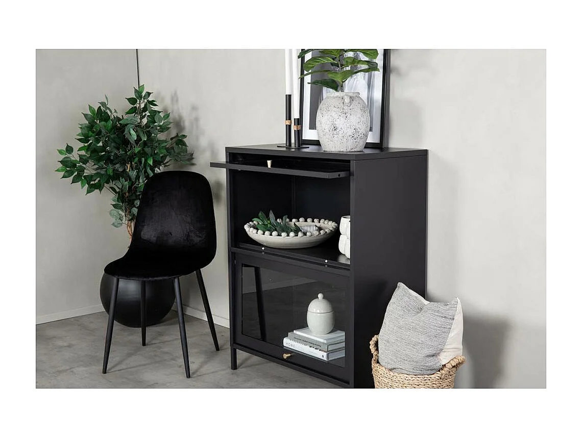 Vitrine 2 Portes "Bakal" 100cm Noir