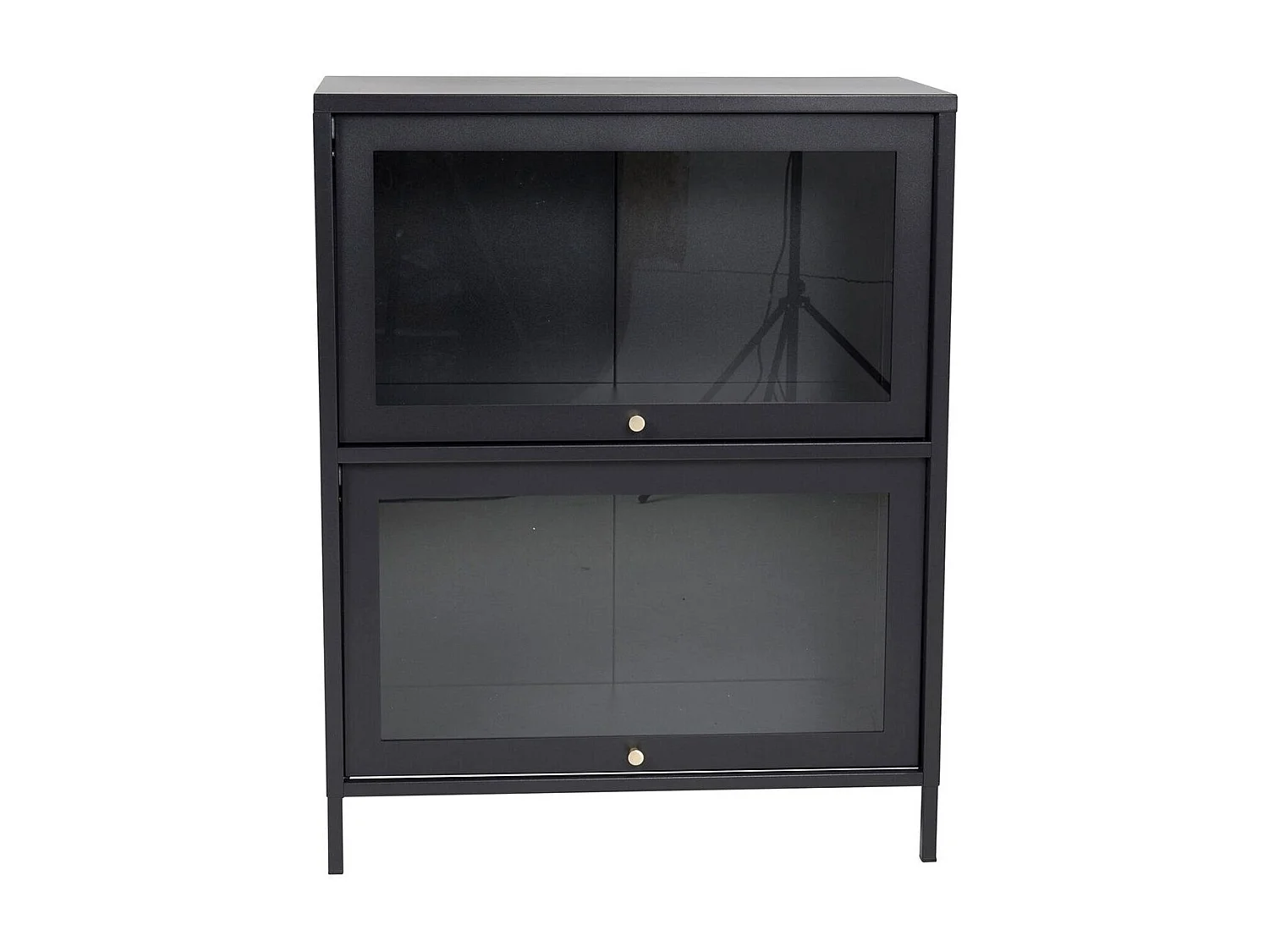 Bakal dressoir 2 deuren, 4 planken, zwart.