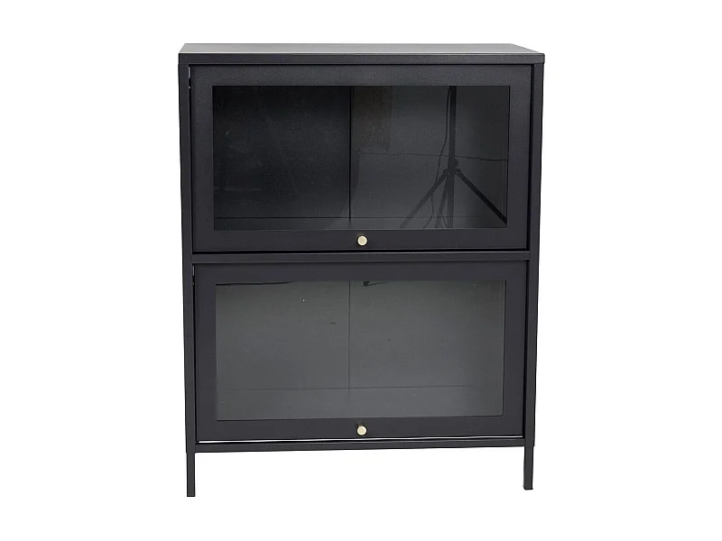 Vitrine 2 Portes "Bakal" 100cm Noir