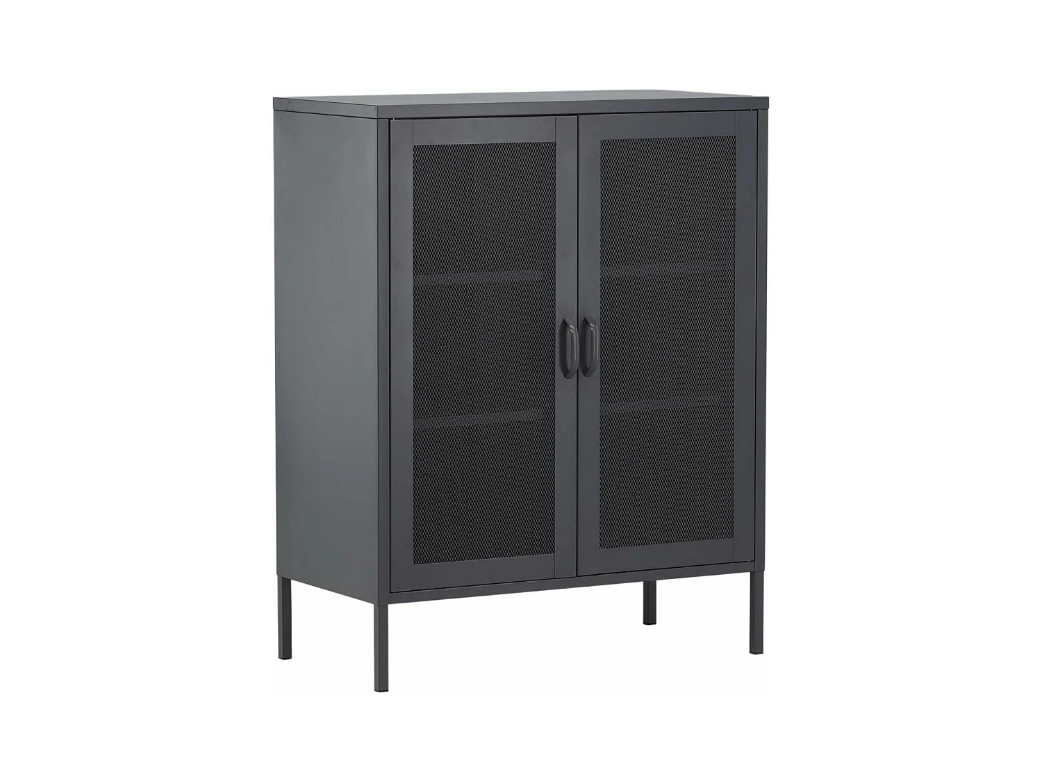 Buffet 2 Portes en Métal "Misha" 101cm Gris