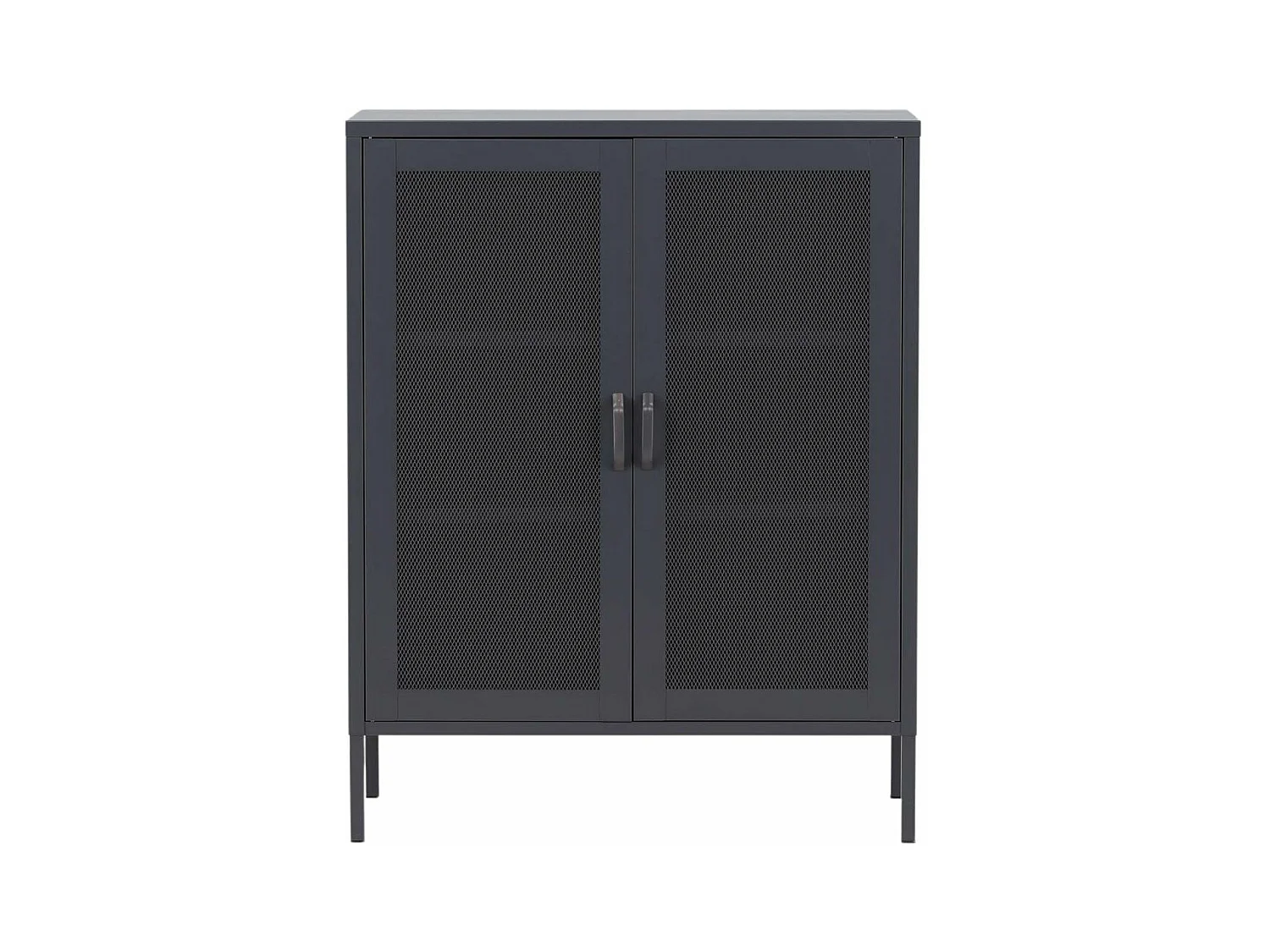 Buffet 2 Portes en Métal "Misha" 101cm Gris
