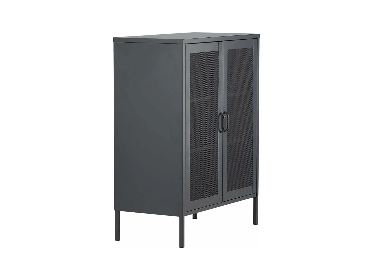 Buffet 2 Portes en Métal "Misha" 101cm Gris