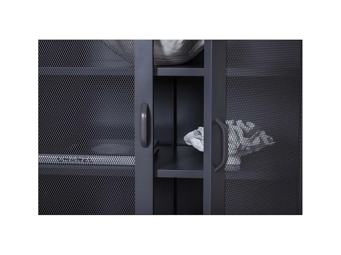 Buffet 2 Portes en Métal "Misha" 101cm Gris