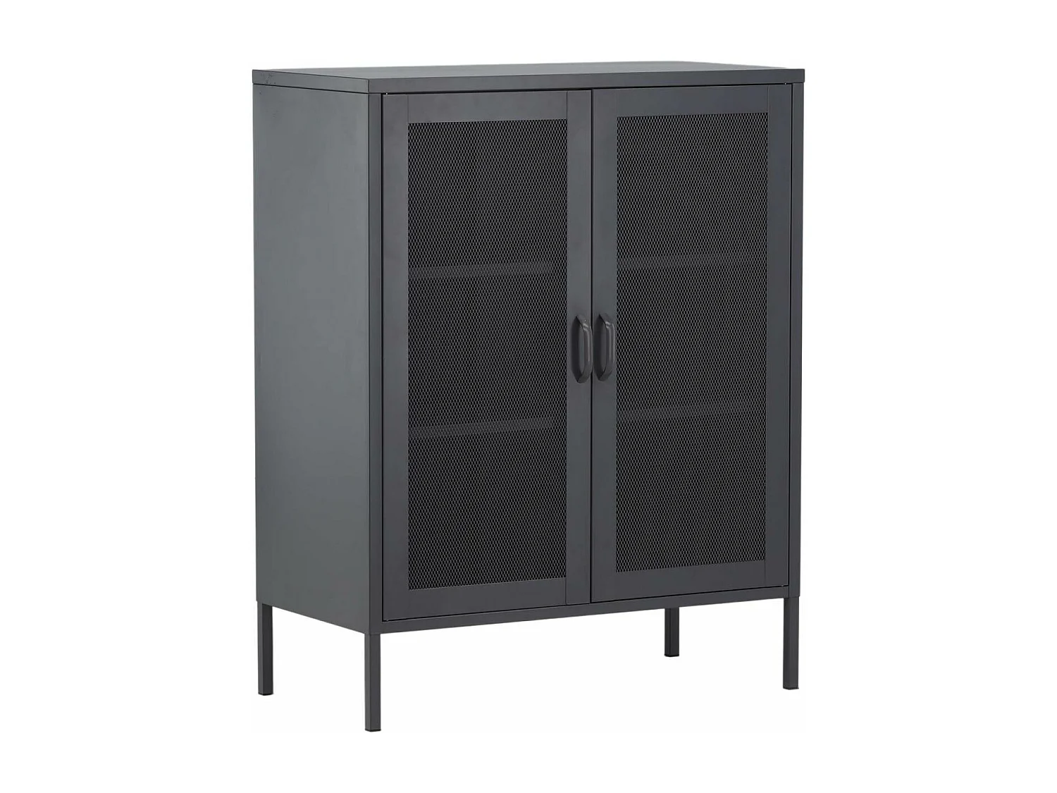 Buffet 2 Portes en Métal "Misha" 101cm Gris