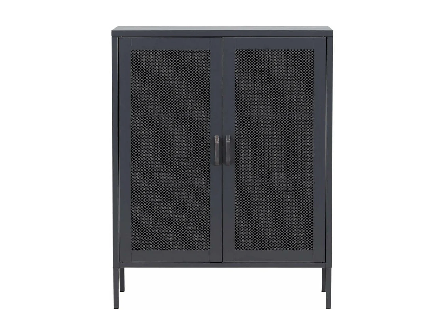 Buffet 2 Portes en Métal "Misha" 101cm Gris