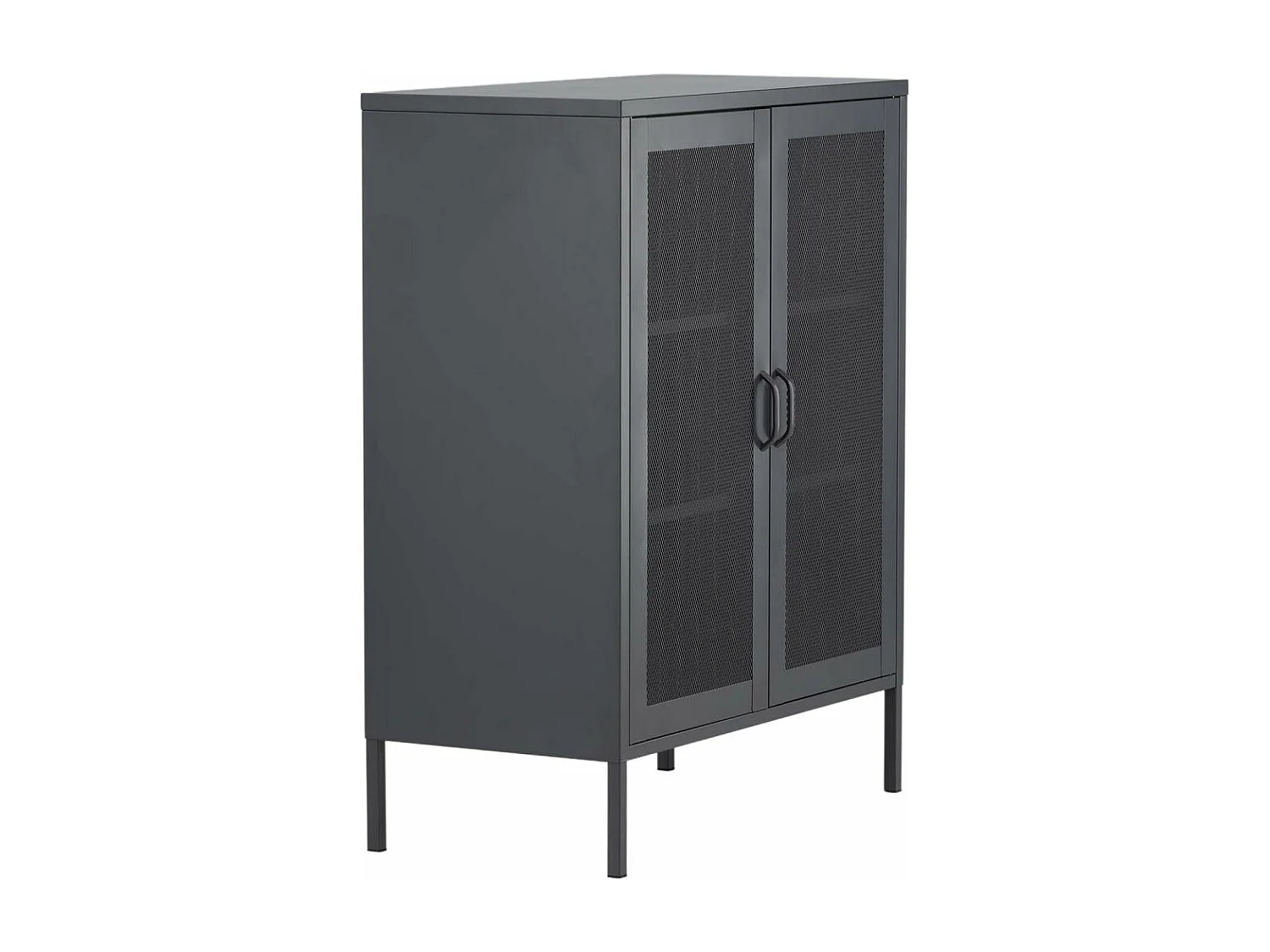 Buffet 2 Portes en Métal "Misha" 101cm Gris