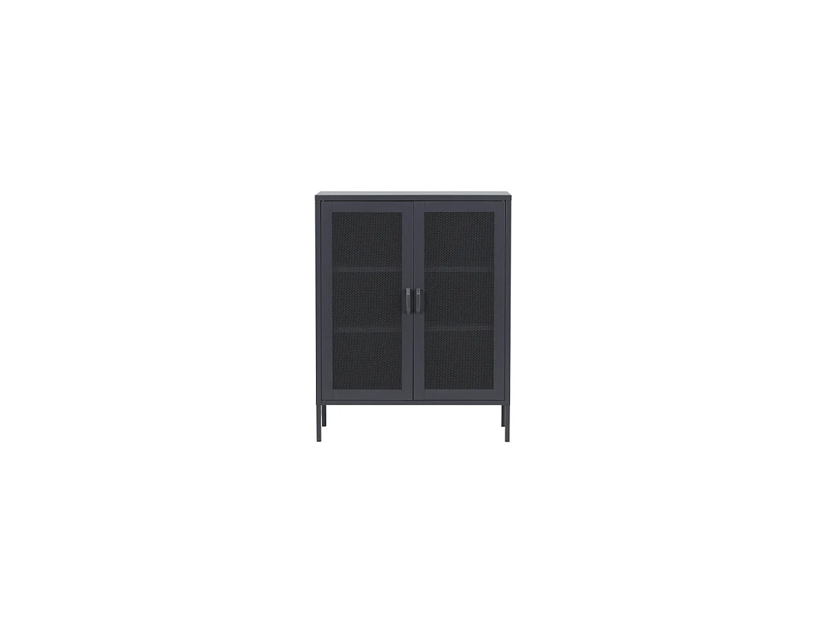 Misha dressoir 2 deuren, 3 planken, grijs.