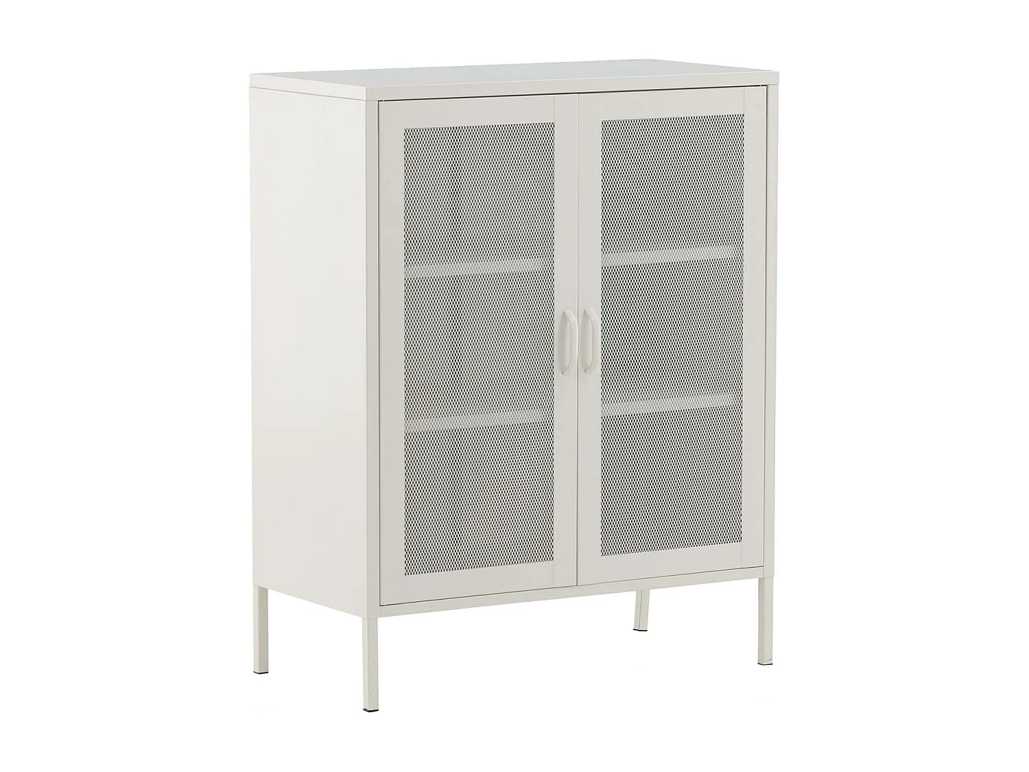 Buffet 2 Portes en Métal "Misha" 101cm Blanc
